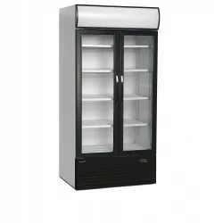 Réfrigérateur vitré - 2 à 10 - °C - 2 porte vitrée battantes - Blanc - Électronique - Ventilé