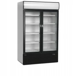 Réfrigérateur vitré - 2 à 10 - °C - 2 porte vitrée battantes - Blanc RAL9016 - Électronique - Ventilé