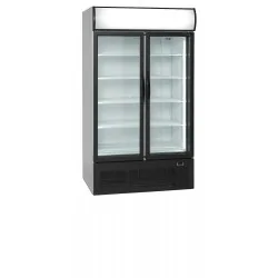 Réfrigérateur vitré - 2 à 10 - °C - 2 porte vitrée battantes - Blanc - Électronique - Ventilé
