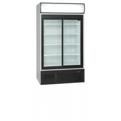Réfrigérateur vitré - 2 à 10 - °C - 2 porte vitrée coulissante à fermeture automatique - Blanc - Électronique - Ventilé