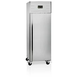 Réfrigérateur vertical GN2/1 - 2 à 8 - °C - 1 porte pleine battantes à fermeture automatique - SS201 - Électronique - Ventilé