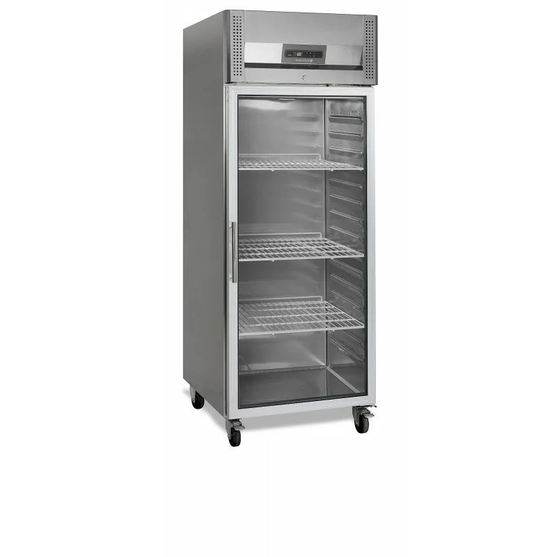 Réfrigérateur vertical GN2/1 - 2 à 10 - °C - 1 porte vitrée battantes à fermeture automatique - Électronique - Ventilé