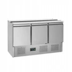 Comptoir pour saladette GN1/1 - 2 à 10 - °C - 3 portes pleines battantes - Électronique - ventilé