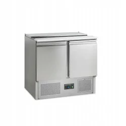 Comptoir pour saladette GN1/1 - 2 à 10 - °C - 2 portes pleines battantes - Électronique - ventilé