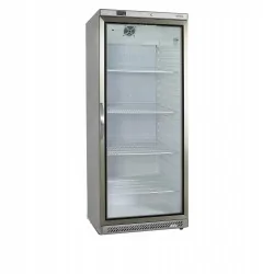 Réfrigérateur vitré GN2/1 - 2 à 10 - °C - 1 porte vitrée battantes - Inox - Électronique - ventilé