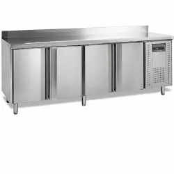 Réfrigérateur de comptoir GN1/1 - -2 à 10 - °C - 4 portes battantes à fermeture automatique -Électronique - Ventilé