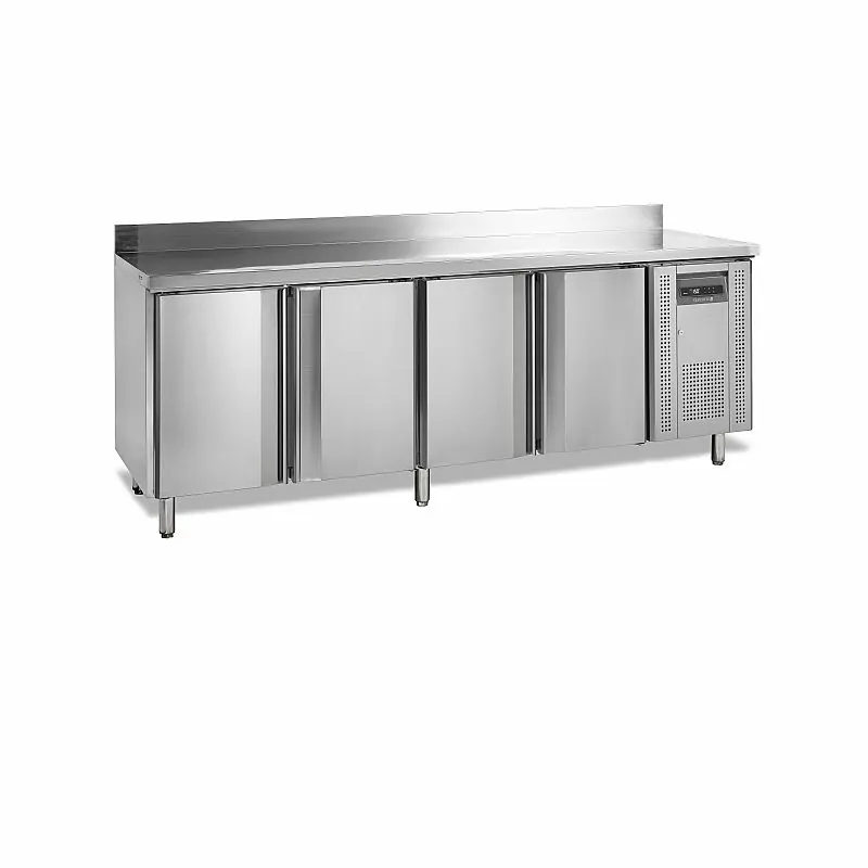 Réfrigérateur de comptoir GN1/1 - -2 à 10 - °C - 4 portes battantes à fermeture automatique -Électronique - Ventilé
