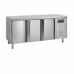 Table réfrigérée négative centrale GN1/1 - -20 à -10 - °C - 3 portes battantes à fermeture automatique -Électronique - Ventilé