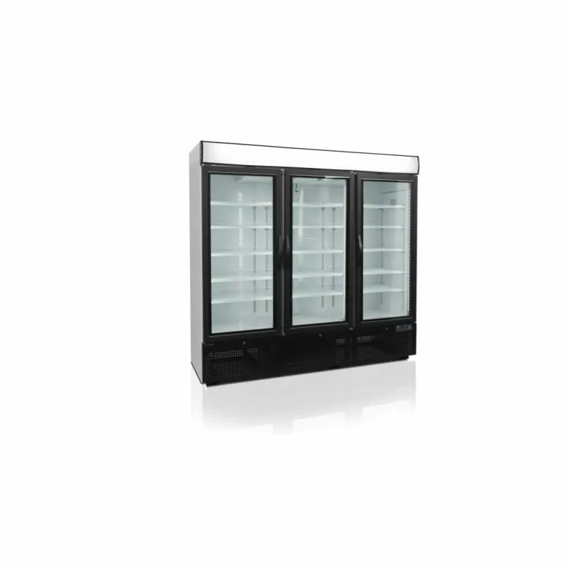 Congélateurs verticaux -24 à -12 - °C - 3 portes vitrées chauffantes à fermeture automatique - Blanc- Électronique - Ventilé