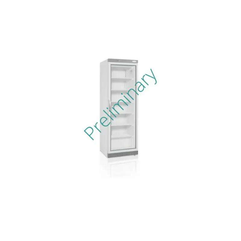 Congélateurs verticaux de vitrine - 400 litres -24 à -10 - °C - 1 porte vitrée chauffée battantes - Blanc- Électronique - Stat