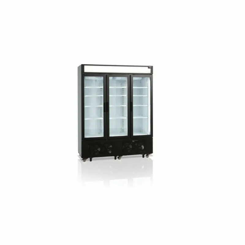 Congélateurs verticaux de vitrine - -23 à -18 - °C - 3 portes vitrées battantes à fermeture automatique - Blanc - Électronique
