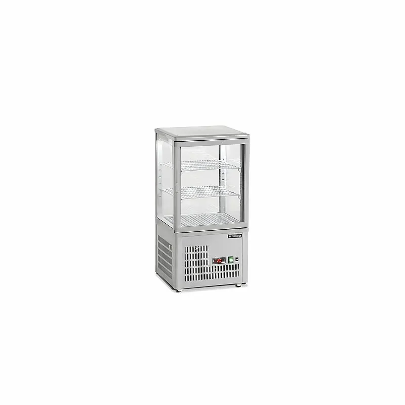 Comptoirs réfrigérés 60 litres - 2 à 12 - °C - 1 porte vitrée battantes - Finition grise, ABS - Électronique - Ventilé