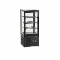 Comptoirs réfrigérés 80 litres - 2 à 12 - °C - 1 porte vitrée battantes - Finition noire, ABS - Électronique - Ventilé