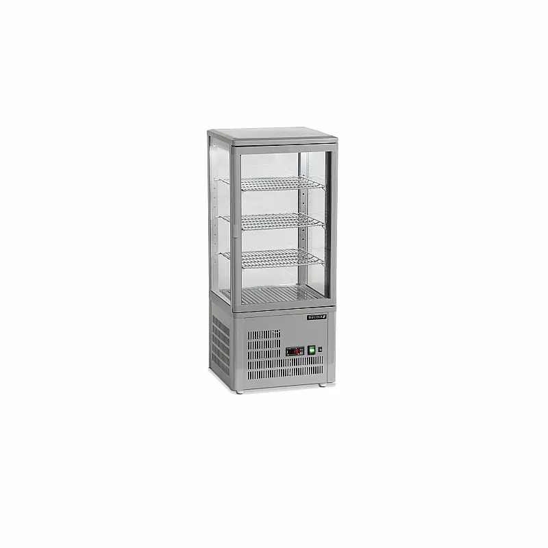 Comptoirs réfrigérés - 2 à 12 - °C - 1 porte vitrée battantes - Finition grise, ABS - Électronique - Ventilé