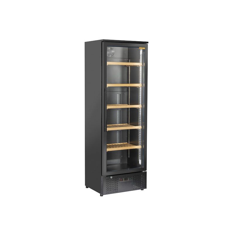 Cave à vins noire 1 porte vitrée mono température 300 litres Cool Head