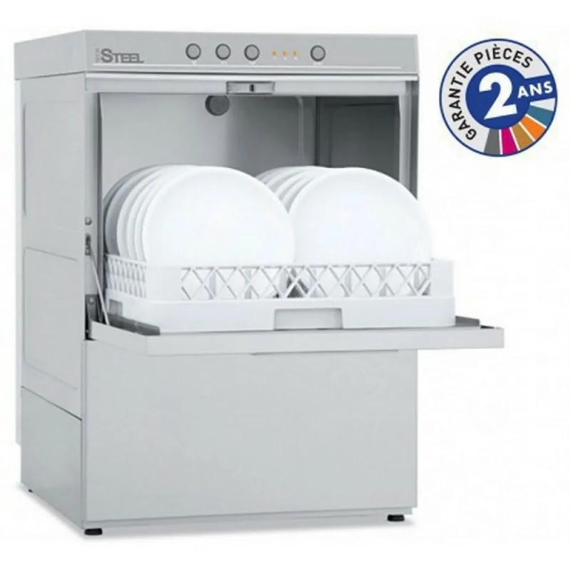 Lave-vaisselle professionnel de la gamme STEELTECH modèle STEEL361A avec adoucisseur