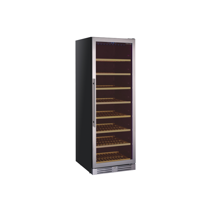 Cave à vins noire encastrable 1 porte vitrée battante 469 Litres
