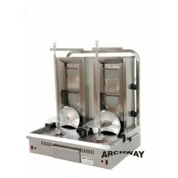 Machine à kebab à double grills - gaz - 2 brûleurs - ARCHWAY