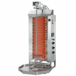 Machine à kebab- électrique - Capacité 50 kilos -avec cuve rectangulaire pour graisse 500 x 350 mm- POTIS
