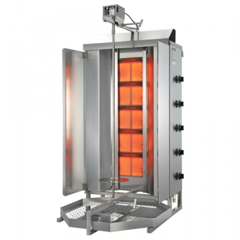 Machine à kebab- gaz - 5 zones - Capacité 120 kilos - POTIS