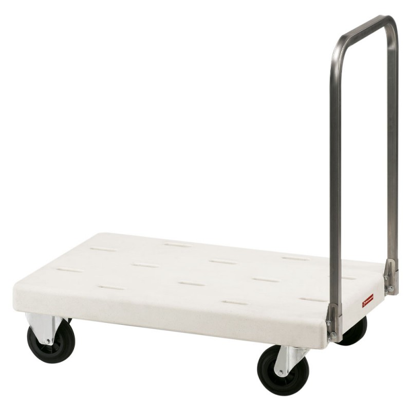 Chariot De Transport ADB 400 Kg – 2 Roues Pivotantes Freinées, Plateau 100x70 Cm, Hauteur 500 Mm