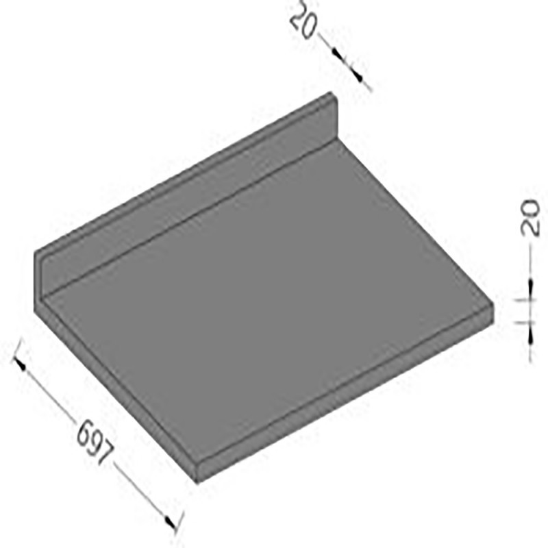 Option Supplément pour plan de travail avec dosseret P 557 mm en pierre naturelle/quartz/dekton QP697A Option Supplément pour plan de travail avec dosseret P 557 mm en pierre naturelle/quartz/dekton QP697A