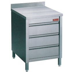 Table sur armoire avec tiroirs