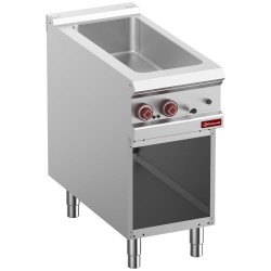 Bain-marie électrique 4x GN 1/3-150 mm, armoire ouverte