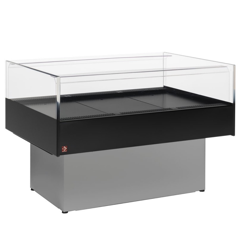 Vitrine self-service réfrigérée panoramique - GRIS/NOIR - 1500x960x940 mm Vitrine self-service réfrigérée panoramique - GRIS/NOIR - 1500x960x940 mm