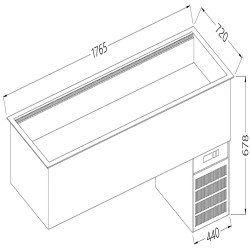 Elément cuve réfrigérée ventilée 5x GN 1/1 - 0° +4°