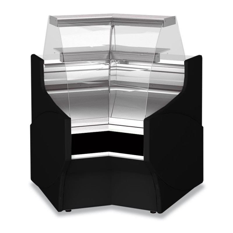 Angle fermé 45° neutre vitre basse noir Angle fermé 45° neutre vitre basse noir