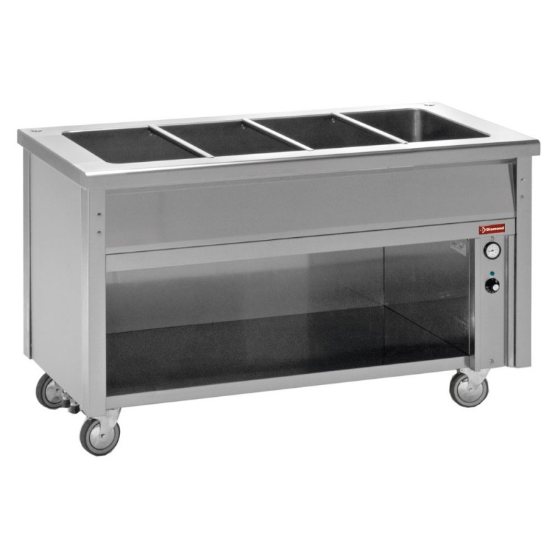 Élément bain-marie sur armoire ouverte 6GN 1/1 éléments bain-marie 2300x700xh900 Élément bain-marie sur armoire ouverte 6GN 1/1 éléments bain-marie 2300x700xh900