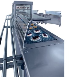 Élément bain marie sans armoire chauffant 6 GN 1/1 éléments bain-marie 2300x700xh900