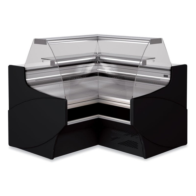 Angle fermé 90° ventilé vitre basse noir Angle fermé 90° ventilé vitre basse noir