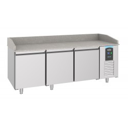 TABLE PRÉP POUR PIZZA 3 PORTES - 2100x800x1080 mm