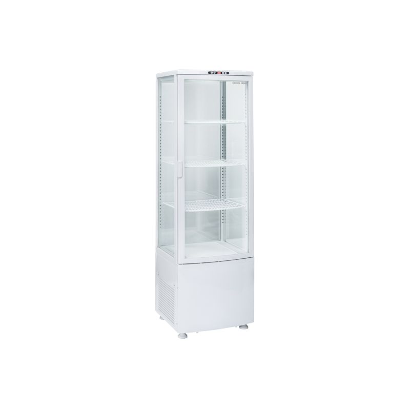Vitrine réfrigérée verticale positive carde blanc et vitre plate 235L