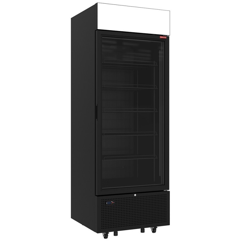 Vitrine Réfrigérée Noire 646L avec Éclairage LED et Thermostat Électronique