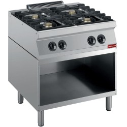 Fourneau : Cuisinière à 4 brûleurs avec base ouverte