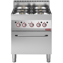 Fourneau Gaz 4 Feux avec Four Électrique à Convection - ALPHA 650 EVO