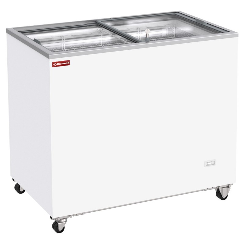 Conservateur Bahut 303L avec Couvercles Coulissants et Éclairage LED