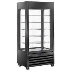 Vitrine Réfrigérée 600 Lt. pour Glaces et Pâtisseries - Design Noir Élégant
