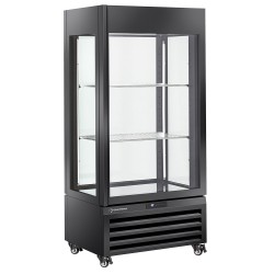 Vitrine Réfrigérée Noir pour Vins et Champagnes - Design Épuré et Éclairage LED