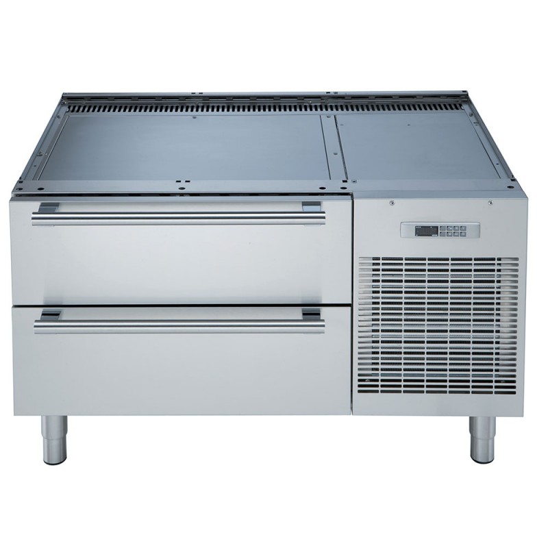 Réfrigérateur/Congélateur 2 Tiroirs en Acier Inoxydable avec Glissières Télescopiques - 1200x900x630 mm