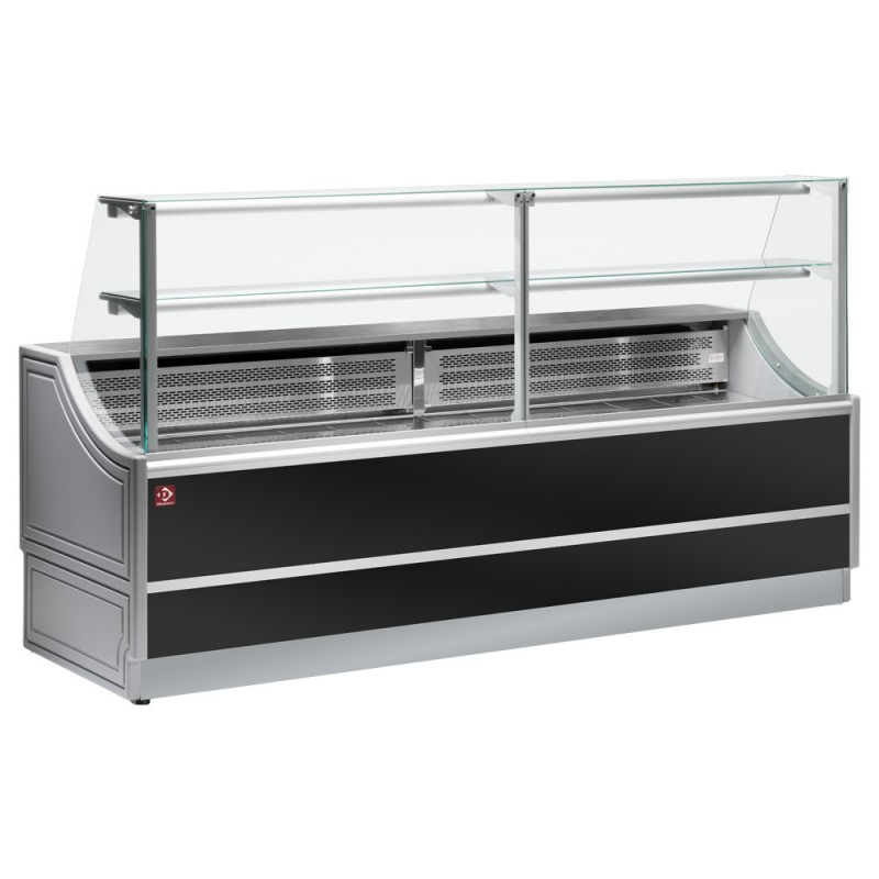Comptoir Vitrine Réfrigérée 2000mm avec Réserve et Éclairage LED Comptoir Vitrine Réfrigérée 2000mm avec Réserve et Éclairage LED