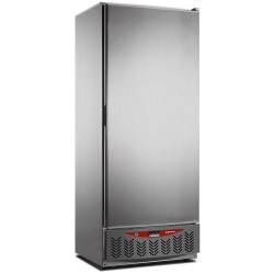 Réfrigérateur Ventilé 525L Inox GN2/1 Éco-Responsable avec Serrure et Roulettes