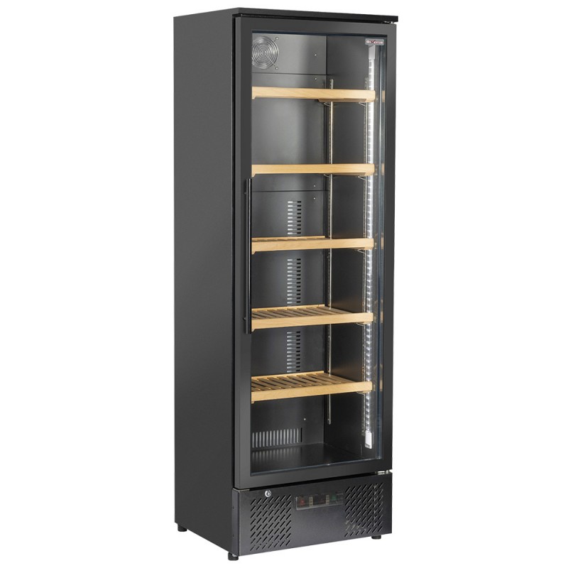 Vitrine de Cave à Vin, 300L, Température Unique - Noir