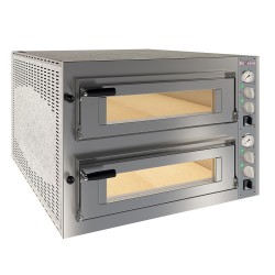 Four à Pizzas Électrique 2 Chambres - Capacité 6 Pizzas 350mm