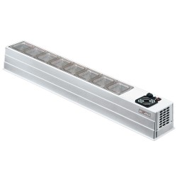 Réfrigérateur compact 8x GN 1/6 avec isolation polyuréthane et thermostat électronique