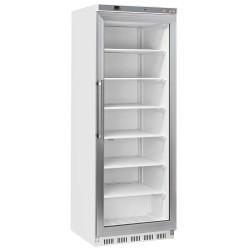 Armoire Congélateur 400L, Porte Vitrée, Statique - Blanc