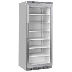 Armoire de congélation en acier inoxydable avec porte en verre de 600L